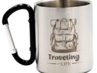 Kubek z karabińczykiem 220ml Traveling myLIFE